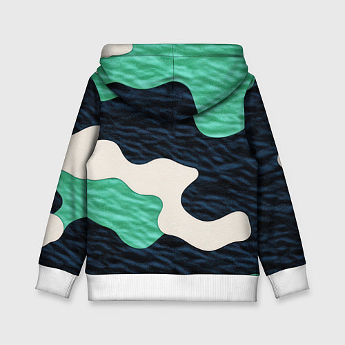 Детская толстовка Текстурный милитари камуфляж / 3D-Белый – фото 2