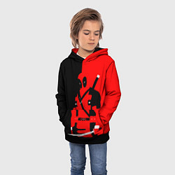 Толстовка-худи детская Наемник дэдпул, цвет: 3D-черный — фото 2