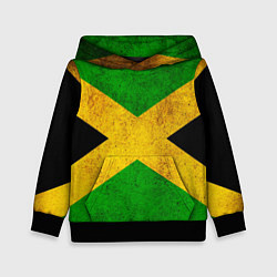 Толстовка-худи детская Jamaica flag, цвет: 3D-черный