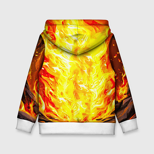 Детская толстовка Ослик в огне / 3D-Белый – фото 2