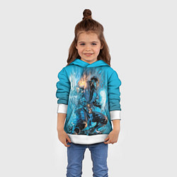 Толстовка-худи детская Mortal Kombat - Sub-Zero, цвет: 3D-белый — фото 2