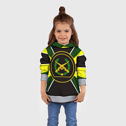 Толстовка-худи детская Мотострелковые войска: шеврон без текста, цвет: 3D-меланж — фото 2