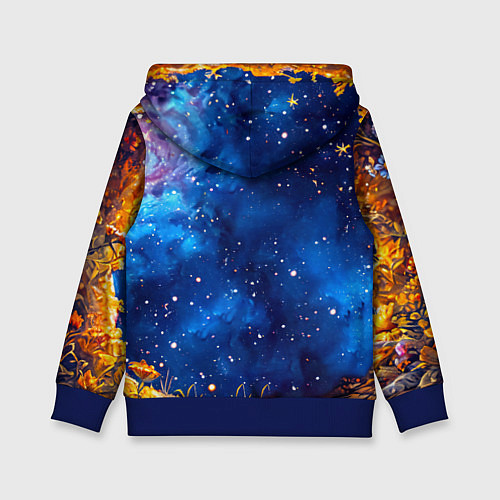 Детская толстовка Крыса и космическое небо / 3D-Синий – фото 2