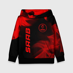 Толстовка-худи детская Saab - red gradient вертикально, цвет: 3D-черный