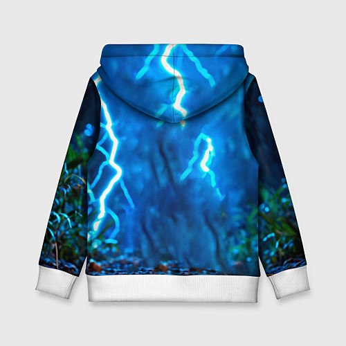 Детская толстовка Кенгуру в разрядах молнии / 3D-Белый – фото 2