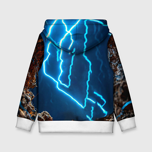 Детская толстовка Сурикат в разрядах молний / 3D-Белый – фото 2