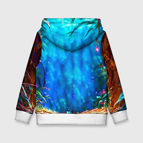Детская толстовка Кенгуру в джунглях / 3D-Белый – фото 2