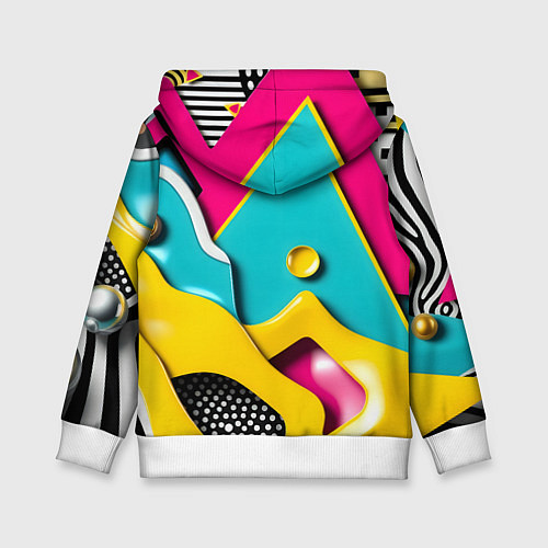 Детская толстовка Праздничная абстракция / 3D-Белый – фото 2