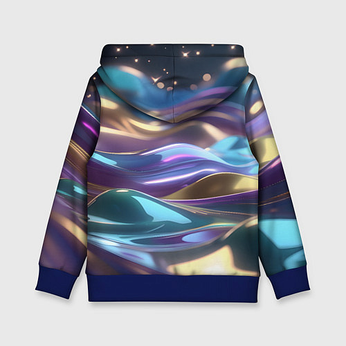 Детская толстовка Космические мягкие волны / 3D-Синий – фото 2