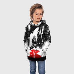 Толстовка-худи детская Assassins creed shadows - два ассасина, цвет: 3D-черный — фото 2