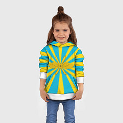 Толстовка-худи детская Воздушно-космические силы, цвет: 3D-белый — фото 2