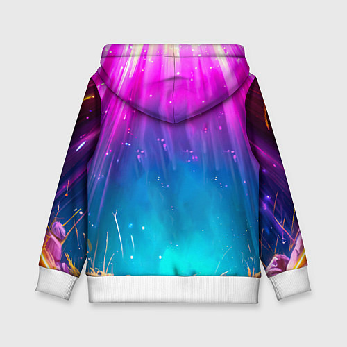 Детская толстовка Пеликан в сиянии лучей / 3D-Белый – фото 2