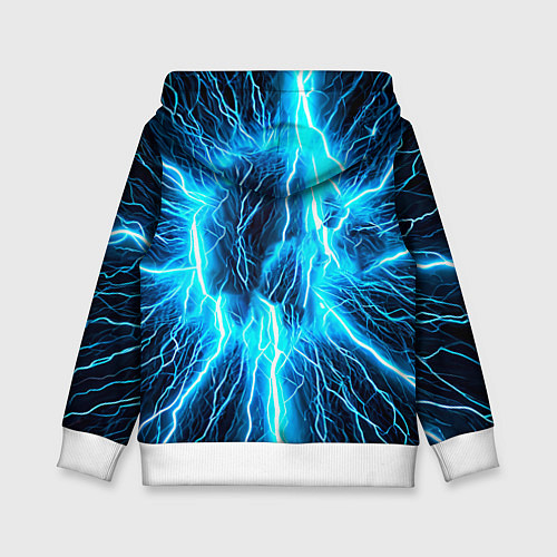 Детская толстовка Атланта Хокс в разрядах молнии / 3D-Белый – фото 2