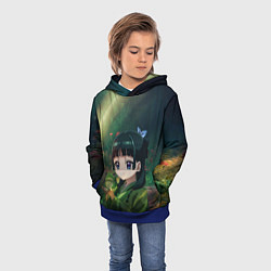 Толстовка-худи детская МаоМао и лягушка - Монолог Фармацевта, цвет: 3D-синий — фото 2