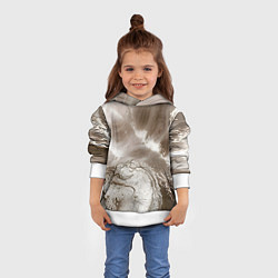 Толстовка-худи детская Песок и вода, цвет: 3D-белый — фото 2
