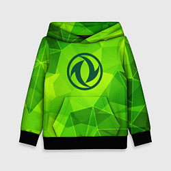 Толстовка-худи детская Dongfeng green poly, цвет: 3D-черный
