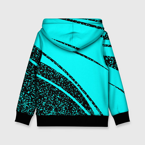 Детская толстовка Sport голубой с чёрным в крапинку / 3D-Черный – фото 2
