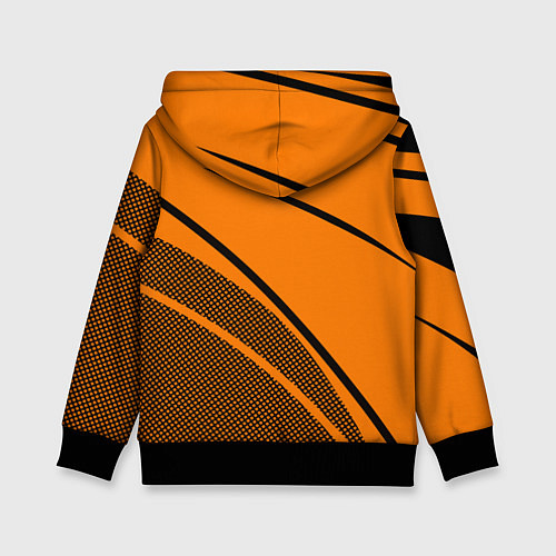 Детская толстовка Sport оранжевый с чёрным точечный / 3D-Черный – фото 2