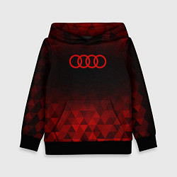 Толстовка-худи детская Audi red poly, цвет: 3D-черный