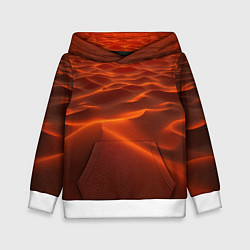 Толстовка-худи детская Красная жара, цвет: 3D-белый