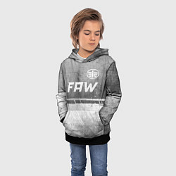 Толстовка-худи детская FAW - grey gradient посередине, цвет: 3D-черный — фото 2