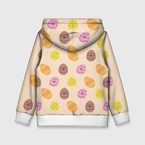 Детская толстовка Пасха цветные яйца / 3D-Белый – фото 2