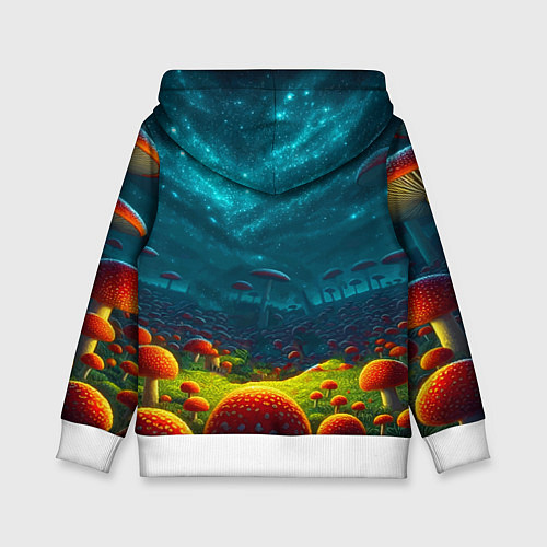 Детская толстовка Rick and Morty on the fly agaric planet / 3D-Белый – фото 2