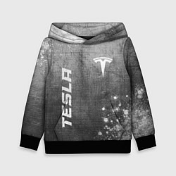 Толстовка-худи детская Tesla - grey gradient вертикально, цвет: 3D-черный