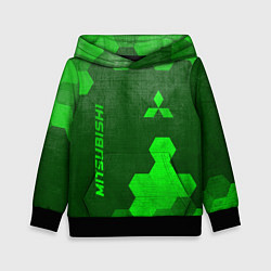Детская толстовка Mitsubishi - green gradient вертикально