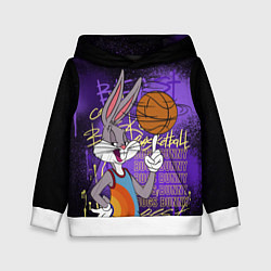 Толстовка-худи детская Багз Банни - Looney Tunes, цвет: 3D-белый
