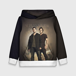 Толстовка-худи детская Братья Винчестеры - Сверхъестественное, цвет: 3D-белый