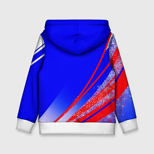 Детская толстовка Герб России на фоне цветов флага государства / 3D-Белый – фото 2