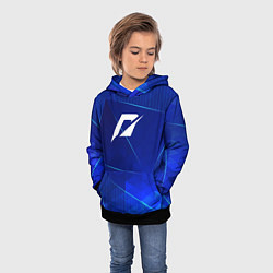 Толстовка-худи детская Need for Speed blue poly, цвет: 3D-черный — фото 2