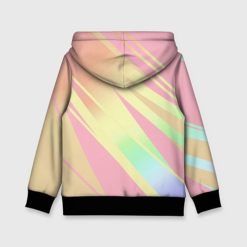 Детская толстовка Нежный розовый абстрактный / 3D-Черный – фото 2