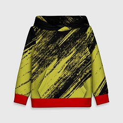 Толстовка-худи детская The color is black and yellow, цвет: 3D-красный