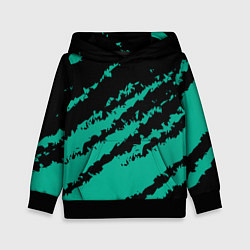 Детская толстовка The color is black and turquoise