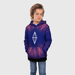 Толстовка-худи детская The Sims red energy, цвет: 3D-черный — фото 2