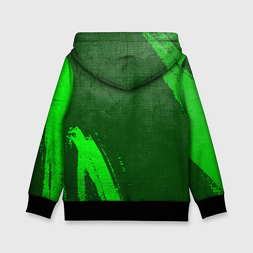 Детская толстовка Chevrolet - green gradient вертикально / 3D-Черный – фото 2