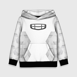 Толстовка-худи детская Geely white poly, цвет: 3D-черный