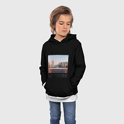 Толстовка-худи детская Санкт-Петербург Смольный собор, цвет: 3D-белый — фото 2