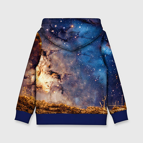 Детская толстовка Пиксибоб в космосе / 3D-Синий – фото 2