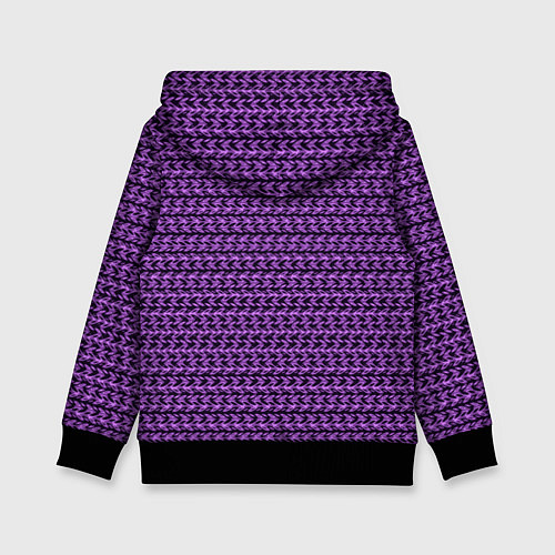 Детская толстовка Фиолетовый полосы узоры / 3D-Черный – фото 2
