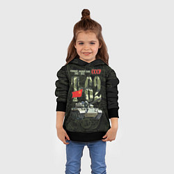 Толстовка-худи детская Танк Т-62 советский средний танк, цвет: 3D-черный — фото 2