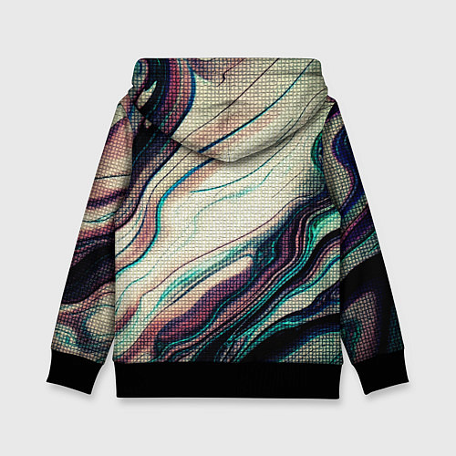 Детская толстовка Абстракция тёмные краски с текстурой / 3D-Черный – фото 2