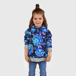 Толстовка-худи детская Хохлома негатив, цвет: 3D-меланж — фото 2