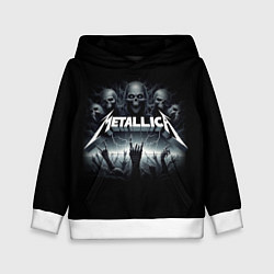 Толстовка-худи детская Metallica thrash metal - gesture, цвет: 3D-белый