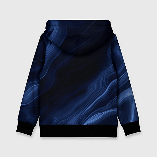 Детская толстовка Тёмный синий абстракция дымчатый / 3D-Черный – фото 2