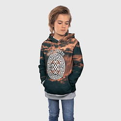 Толстовка-худи детская Белобог - небо славян, цвет: 3D-меланж — фото 2