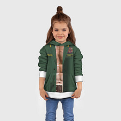 Толстовка-худи детская Форма вооруженных сил РФ с прессом, цвет: 3D-белый — фото 2