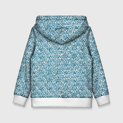 Детская толстовка Бело-синий текстурный / 3D-Белый – фото 2
